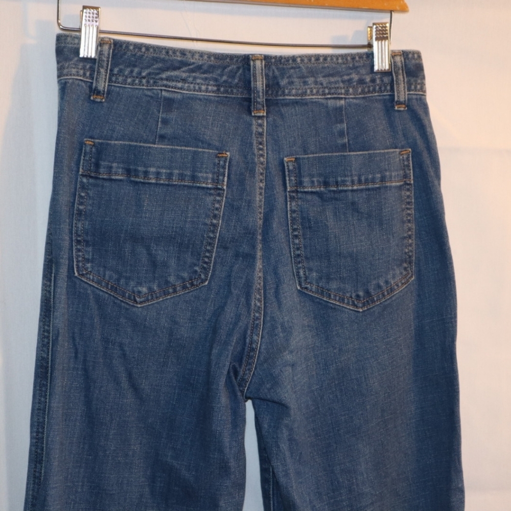 GAP High  Rise Patchwork Wide-Leg Jeans Size 26 - Picture 8 of 11